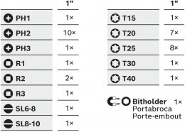 Juego de 38 piezas para atornillar-Bosch